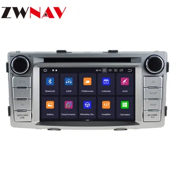Android 10.0 Automobilių DVD Grotuvas, Bluetooth, Garso ir Vaizdo stereo GPS Navigacija Toyota Hilux 2012 2013 Paramos Radijo dab Sistema