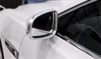 2x Automobilių Šildomi Šoniniai galinio vaizdo Veidrodžio Rėmo Apdaila Blizgančiais Bezel Lipdukas, Skirtas Jaguar XF 2011-16 XJ/XJL 10-16 XE 15 - 16 ABS