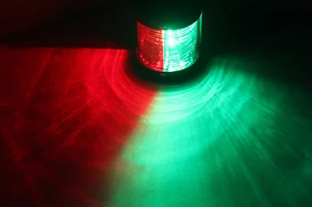 12V Jūrų LED Navigacijos Šviesos Bi-Spalva Raudona Žalia Svogūnai Pusėje Buriavimo signalinė Lempa