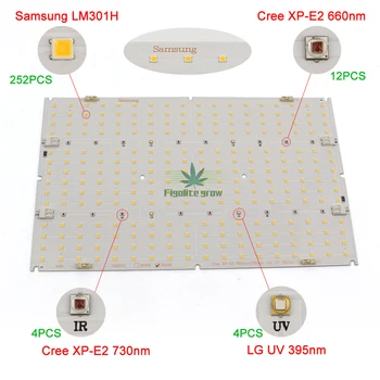 Figolite Pritemdomi Įjungti/IŠJUNGTI jungiklis UV SPINDULIŲ Samsung LM301H 240W V4 LED grow light su Meanwell Vairuotojas