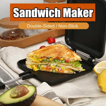 Double Side Non-Stick Sandwich Maker Duonos Skrebutis Pusryčiai Mašina Pliurpalas Blynų Kepimo Grilis Orkaitės Pelėsių Grill Keptuvė