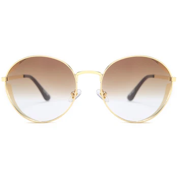 Peekaboo aukso turas saulės akiniai moterų retro 2021 metalo rėmas shield akiniai nuo saulės vyrams uv400 ruda gradientas objektyvas vasaros stilius