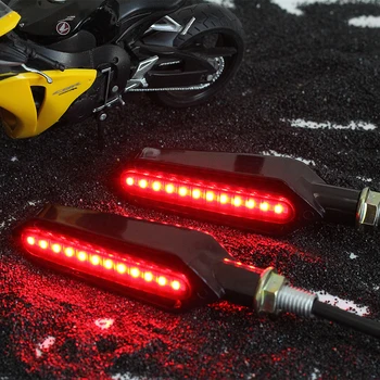 Motociklo Posūkio Signalai, Uodegos Šviesos diodų (LED) Tekančio Vandens Mirksi Indikatorių Stabdymo/Važiavimo Šviesos DRL Flasher Lempų Honda