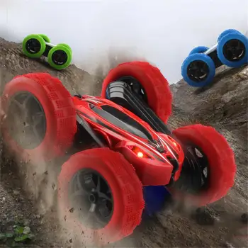 360 Laipsnių Besisukantis Dvipusis RC Kaskadininkų Automobilių su Šviesa, 1:24 Modeliavimo Žaislas Vaikams su Muzika