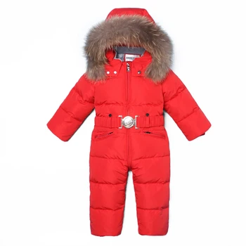 2020 m. Žiemos Baby Girl Romper Kailio Medvilnės Šiltas Berniukai sniego kostiumai Antis Žemyn, Vienos Pjesės Vaikams Jumpsuit Vaikų Drabužių 70-120cm