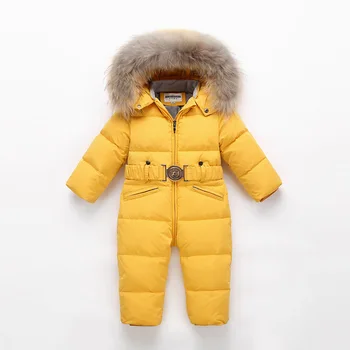 2020 m. Žiemos Baby Girl Romper Kailio Medvilnės Šiltas Berniukai sniego kostiumai Antis Žemyn, Vienos Pjesės Vaikams Jumpsuit Vaikų Drabužių 70-120cm