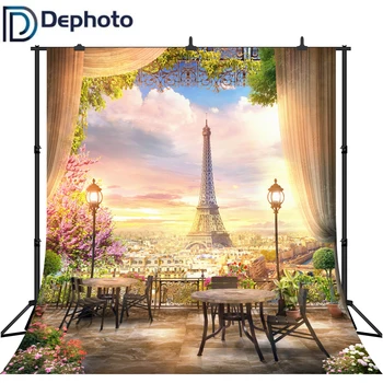 Dephoto Twilight Eifelio Bokštas Paryžiuje Užuolaidų Peržiūrėti Platforma, Fotografija Tapetai Užsakymą Fotografijos Backdrops Fotostudija