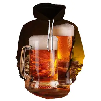 2020 m. vyrų mados 3d alaus spausdinti hoodie guard drabužius gobtuvu palaidinukė geltona rudens ilgomis rankovėmis megztinis s-6XL