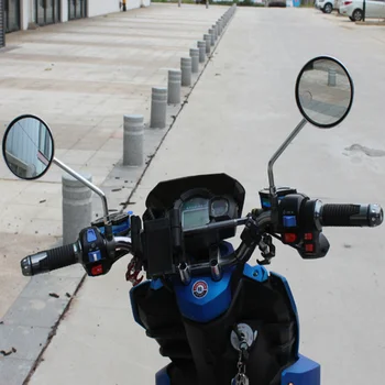 Universalus 1Pair Motociklo galinio vaizdo veidrodėliai elektra valdomi išoriniai Veidrodėliai HONDA YAMAHA, SUZUKI KAWASAKI triumfas Piaggio vespa