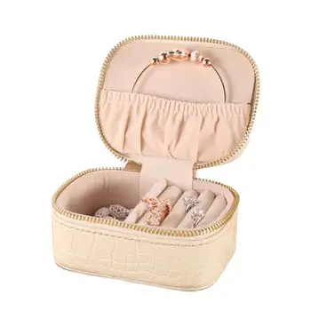 Kelionės papuošalai pakavimo dėžutė kosmetikos makiažas organizatorius Papuošalų dėžutė auskarai ekranas žiedai organizatorius jewellry karstas, lagaminas