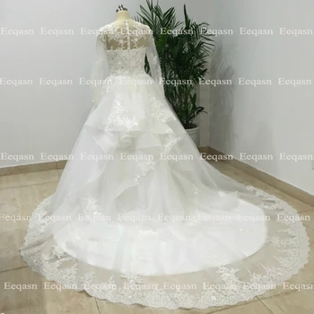 2020 Prabangių Vestuvių Suknelės, Turkija, arabų Nuotakos Suknelė Nėrinių Kamuolys Suknelė Princesė Chalatai ilgomis Rankovėmis Koplyčia Traukinys Vestido de Renda