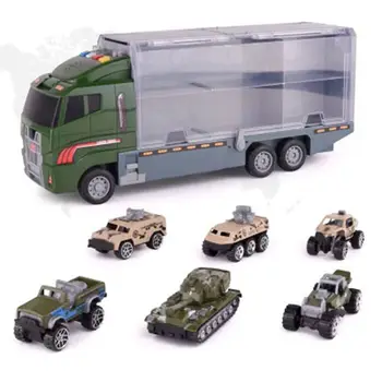 Didelis Sunkvežimis Žaislas 6PCS Mini Lydinio Diecast Automobilio Modelis 1:64 Skalę, Žaislai, Transporto priemonės, Vežėjas Sunkvežimių Inžinerijos Automobilio Žaislai Vaikams Berniukams