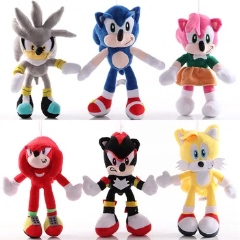Sonic Pliušinis Lėlės, Žaislai, Sonic Fighure Amy Rose Uodegos Knuckles Medvilnės Pliušas Žaislai Minkšti Kimštiniai Žaislai Vaikams Kalėdų Dovana