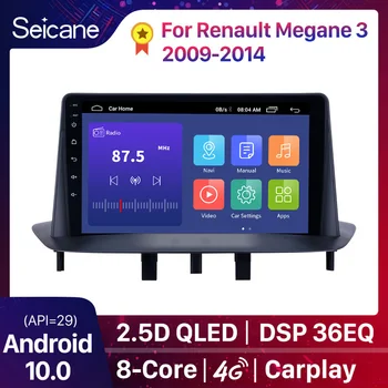 Seicane 9 colių GPS Automobilio Multimedijos Grotuvas, 2Din Android 10.0 už Renault Megane 3 2009 2010 2011-2013 m. m. parama Carplay SWC