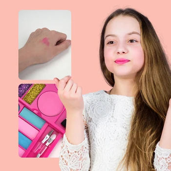 Vaikai Makiažas Rinkinys Princess Kosmetikos Make up nustatyti Mergina Makiažas Nustatyti Ekologiškų Kosmetikos Apsimesti Žaisti Kit Princess Žaislas Vaikams Dovanos