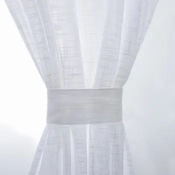 Lino Tekstūra prancūzijos Stiklo Durų Užuolaidos Baltos Sidelight Vien Užuolaidų Priekinių Durų Bonus bakų tvirtinimo pagal NICETOWN, 1 pora