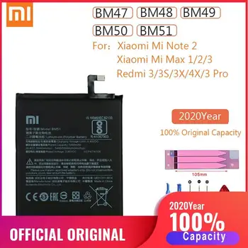 BM47 BM48 BM49 BM50 BM51 Originalus Xiao Mi Max Max2 Max3 Note2 Redmi 3X 3S 3 Pro 4X Bateriją už Xiaomi MiMax 1 2 3