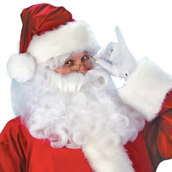 Kalėdų Senelio Kostiumas Suaugusiųjų Aksominė Oda Santa Claus Drabužių Rinkinį, Paltai, Kelnes Bžūp Pirštinės Diržų, Batų Apima Barzda