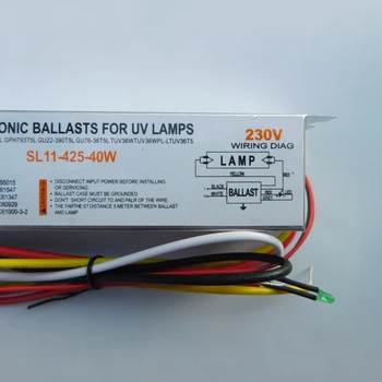 SL11-425-40W Baktericidinė Lempa Elektroniniai Balastai T5 40W UV Balasto už GPH436T5L GPH793T5L GPH843T5L G36T5L TUV36WT5 TUVPL-L36W