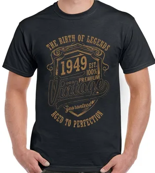 Gimimo Legendos 1949 Vyrai 70 metų Gimtadienį Juokinga 70 Metų, Pateikti 2019 M. Vasarą Prekės Medvilnės Fitneso Vyrų T-Shirt