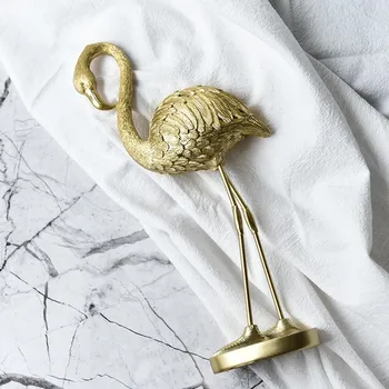Šviesos Prabanga Aukso Flamingo Dervos Amatų, Apdailos Figūrėlės Namų Dekoro Kambarį Ornamentu Vestuvių Prop Darbastalio Ekrano Dovana