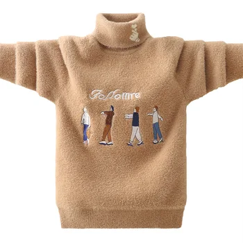 žiemos Berniukai Megztinis Išlaikyti šiltas Medvilnės drabužius vaikų Megztinis Golfo megztinis Džemperis Vaikams drabužių Berniukų drabužiai