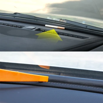 Automobilių modeliavimo Gumos Anti-Triukšmo garso izoliacija apsauga nuo dulkių Automobilio prietaisų Skydelyje priekinio Stiklo Sandarinimo Juosteles Nissan Navara NP300 D23 2017 2018