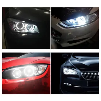 2vnt 120W H8 LED Angel Eyes Priešrūkinis Žibintas Halo Žiedas priekinis žibintas 6000K BMW E60 E61 E63 X5 E70 