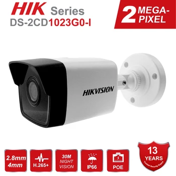 Hikvision 2MP POE IP Camera Kulka DS-2CD1023G0-aš H. 265+ vidaus/Lauko CCTV Kameros 30m IR Onvif Judesio Aptikimo IR Cut Filter