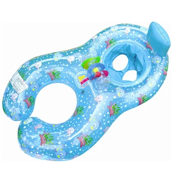 Pripučiami kūdikių maudymosi kaklo žiedas motinos ir vaiko plaukimo ratas dvigubas plaukimo žiedai plaukti sėdynės piscine