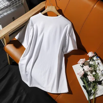 Hiawatha Prarasti Didelio Dydžio 5XL Medvilnės China Planetos White T-Shirt Moterims trumpomis Rankovėmis Vasaros Atsitiktinis T Shirts TX090