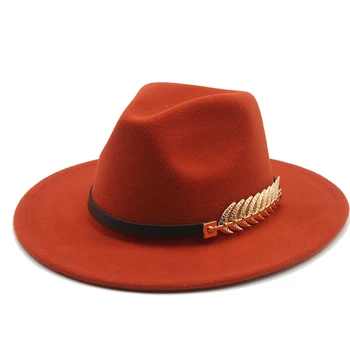 Fedora skrybėlės moterims žiemą, rudenį, vilnos platus kraštų žiemos skrybėlės kietosios spalvos su juostos diržo Derliaus raudona juoda kupranugaris vyrų, moterų skrybėlės naujas