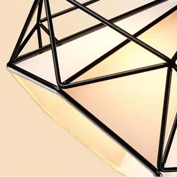 LED Žemyn Šviesos Geležies Piramidės Retro Lubų Žemyn Šviesos Geležies Liustra Balta E27 Miegamojo Lempa Takas Flush Mount Rungtynių Diamond