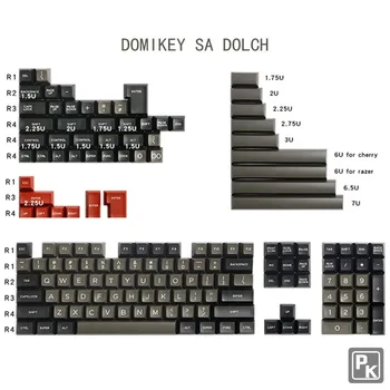 Domikey ABS Dolch Retro SA Aukštis 159 keycap Dviejų Spalvų Liejimo Mechaninių Žaidimų Klaviatūra