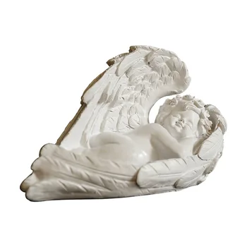Europos Dervos Balta Mielas Kupidonas Angelas Apdailos Amatų Kūrybinės Darbalaukio Ornamentu Kalėdų Vestuvių Dovana Kūrybos Skulptūra