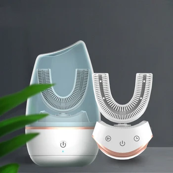 Naujausias 360 elektros dantų šepetėlį Automatinė Sonic Elektros dantų šepetėlį U Tipo Elektrinis Šepetėlis Suaugusiems Ultragarsinis dantų Šepetėlis