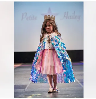 2020 naujų mergaičių undinė kepurės baby girl drabužiai merginos princesė kostiumas vaikams pelerinos vestidos padėkos