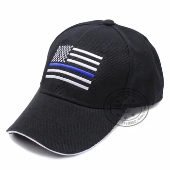 LIBERWOOD JAV vėliava Plona Mėlyna/ Raudona Linija Skrybėlę Taktinis Skrybėlės Policijos Amerikos vėliava juoda Beisbolo Kepurės Teisėsaugos Išsiuvinėti