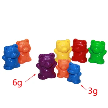 60Pcs Spalvinga Bear Forma Skaitikliai Žaislas Skaičiai Klasėje Mokymo priemones Dovana Vaikų Švietimo Žaislas Mokymo Įranga