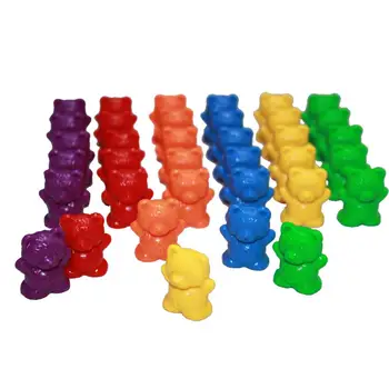 60Pcs Spalvinga Bear Forma Skaitikliai Žaislas Skaičiai Klasėje Mokymo priemones Dovana Vaikų Švietimo Žaislas Mokymo Įranga