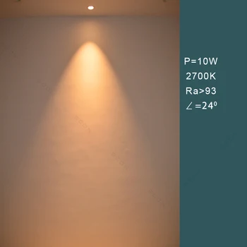 SCON 10W COB LED Prožektorius high-end hotel villa Embedded lubų lempa sienos skalbimo lempos Ra>93 modernus patalpų natūralaus apšvietimo