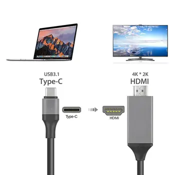 HDMI Kabelio Tipas-C USB-C-HDMI HDTV 4K Kabelis Samsung Galaxy Note 8 9 S10+ Plius Splitter USB C Tipo HDMI Dropshipping