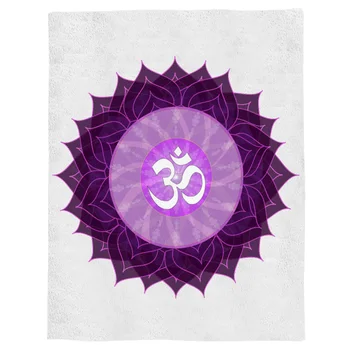 Indijos Mandala Meditacija Violetinė Gėlė Abstrakčiai Mesti Antklodė Šilta Mikropluošto Antklodė Animacinių Filmų Antklodės Lovos Namų Dekoro