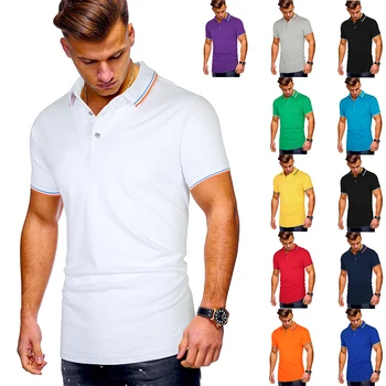Polo Marškinėliai Vyrams Juostele Vyrų Atsitiktinis Trumpas rankovėmis POLO Marškinėliai
