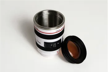 Nemokamas pristatymas kavos puodelis 24-105mm 1:1 fotoaparato objektyvą ŠEŠIOS kartos kūrybos emuliacija puodelis (su dangteliu) kelionės puodelis