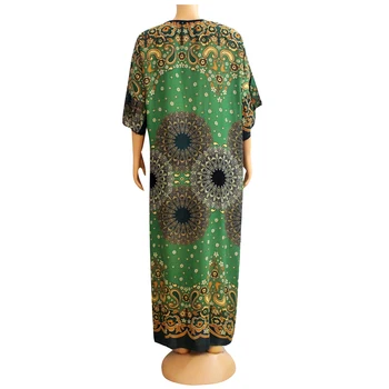 Elegantiškas Rudenį Etninės Stiliaus Moterų Suknelė 2020 Atsitiktinis Bohemijos Spausdinti Afrikos Maxi Suknelės Mados Plus Size Vestidos su Skara