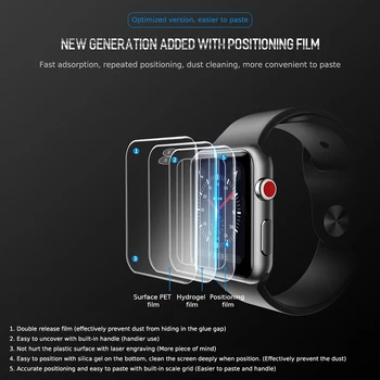 ROKO 2vnt Hidrogelio Apsauginės Plėvelės iWatch 2 3 4 Screen Protector for Apple Žiūrėti 38mm 40mm 42mm Apple Žiūrėti Protecter