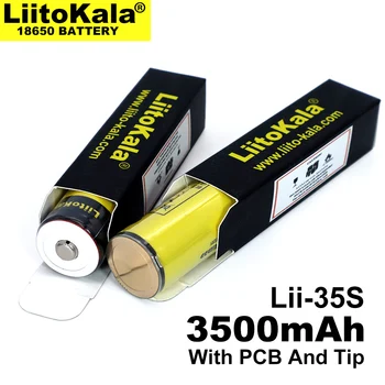 LiitoKala Lii-35S 18650 baterija 3,7 V ličio jonų 3500mAh ličio baterija tinka žibintuvėlis PCB apsauga