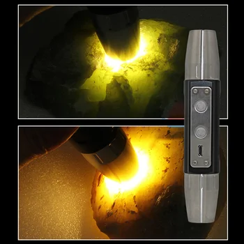 Ekspertų Jade Žibintuvėlis USB Įkrovimo UV LED 395NM/365nm Violetinė Šviesa 4 failai Ultravioletinių spindulių Žibintuvėlis forJewelry gintaro dropshipping