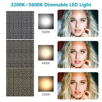 Neewer 1320 LED Vaizdo Šviesos su APP Pažangios Kontrolės Sistemą, šviesos srautą galima reguliuoti Bi-Color Fotografija Apšvietimo Rinkinys 3200K-5600K